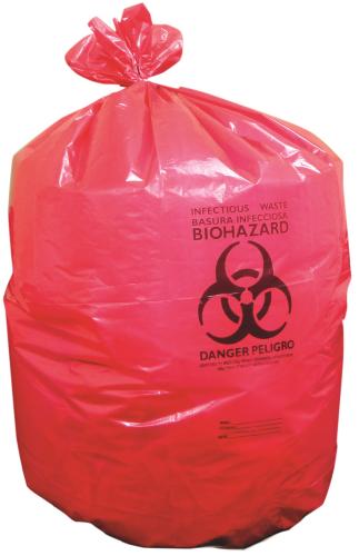 Heritage Bag 40X46 Healthcare Red 1.30 Mil Coreless Roll Can Liners 40-45 Gal 8 / 25 cs