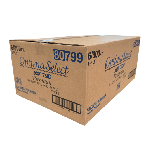 Allied West TAD Towel - 10" x 800' - White - 6/cs