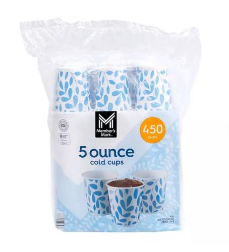 Member's Mark Printed Paper Bath Cold Cup 5 oz., 450 ct.