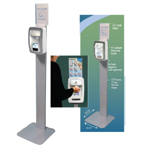 Kutol Flat Post Floor Stand for Dispenser 1/ea