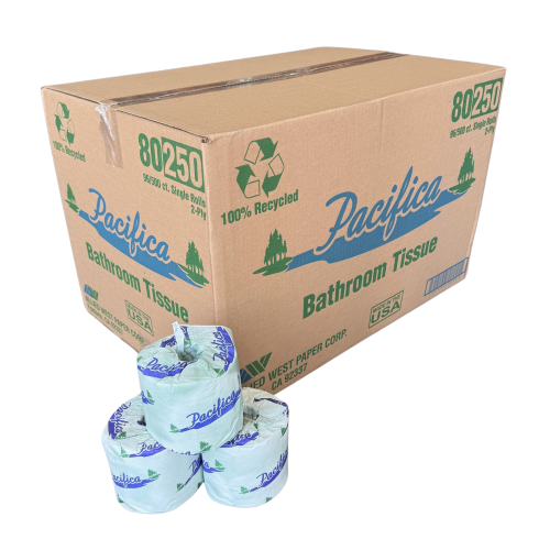 Allied West 100% Recycled Bath Tissue - 2ply - 96/500