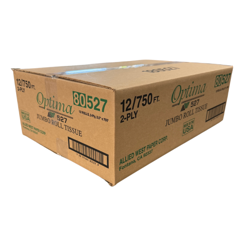 Allied West Jumbo Roll Bath Tissue - 2ply - 3.5" x 750'