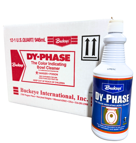 Buckeye DY-Phase Color Indicating Bowl Cleaner - 12qt/cs
