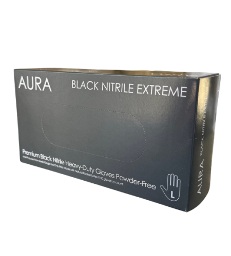 WorkPlace No Powder Nitrile Glove - Black - Large - 100/bx