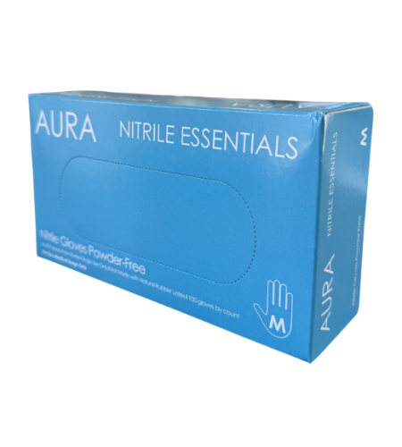 Workplace Powder Free Nitrile Gloves - Blue - Medium - 100/bx