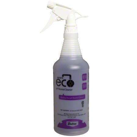 Buckeye® Eco® E31 pH Neutral Cleaner Bottle & Trigger - 12/cs (Bottles Only)