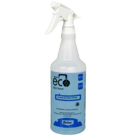 Buckeye® Eco® E12 Glass Cleaner Bottle & Trigger Sprayer - 12/cs (Empty Bottles)