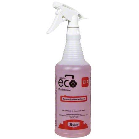 Buckeye® Eco® E14 Muscle Cleaner Bottle & Trigger - 12/cs (Bottles Only)