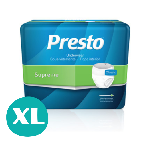 Presto Supreme Classic Protective Pull-Up Underwear, Maximum Absorbency - X Large - 1/cs 56/ea