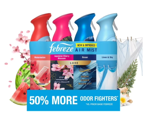 Febreze Air Effects Air Freshener Spray, Mixed Scent, 4 ct., 35.2 oz.