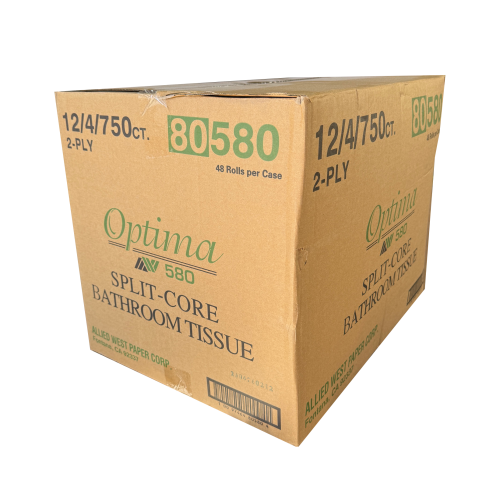 Allied West Split Core Bath Tissue - 2ply - 48rl/cs 750sheet/rl