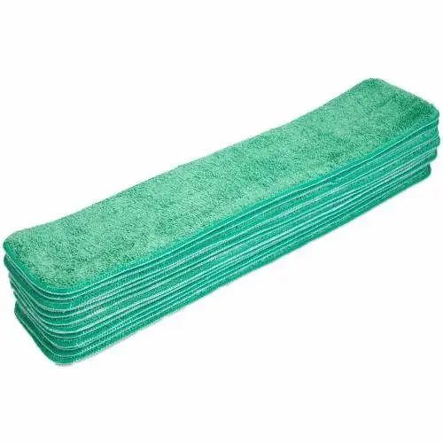 Hospeco Microfiber Flat Wet Mop - 24", Green 1/ea