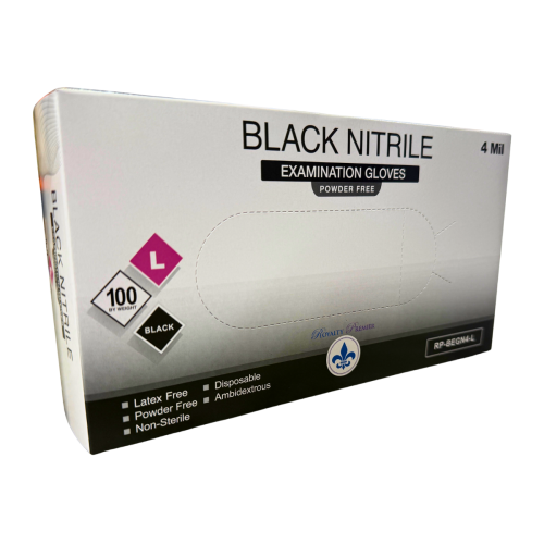 WorkPlace No Powder Nitrile Glove - Black - Large - 100/bx