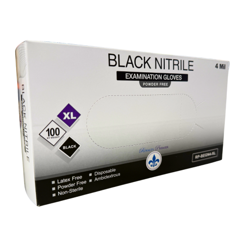 WorkPlace No Powder Nitrile Glove - Black - X-Large - 100/bx