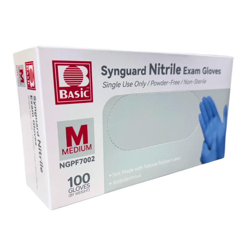 Workplace Powder Free Nitrile Gloves - Blue - Medium - 100/bx