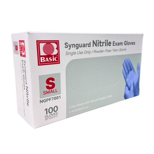 Workplace Powder Free Nitrile Gloves - Blue - Small - 100/bx
