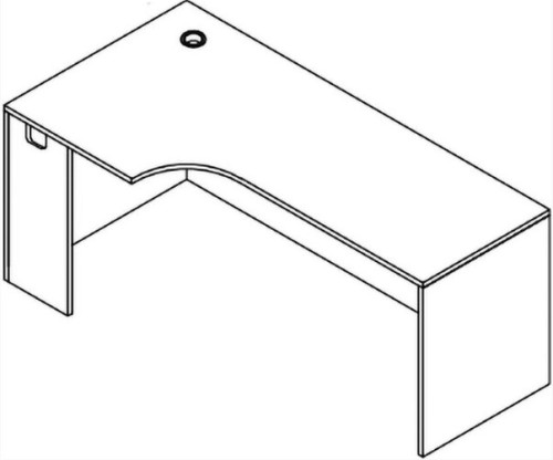 Performance 66" Left Porkchop Credenza - Espresso