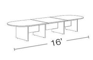 Performance Racetrack Conference Table 192 X 48 - Aspen