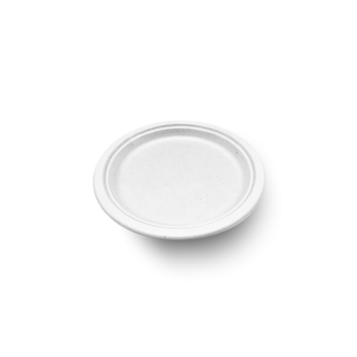 Empress Earth Heavy Weight Plate 6" Natural White Bagasse PFAS Free 8 / 125 cs