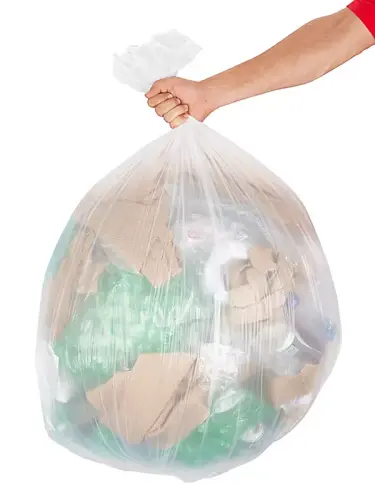 WorkPlace 38x60 17mic 200/CS Natural Rolls - HDPE Can Liners / Trash Bags