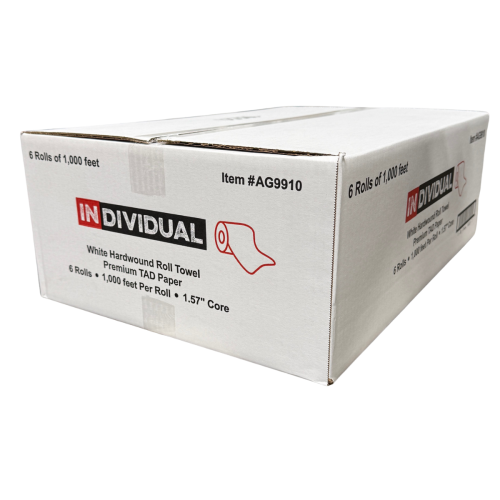 Allied West Premium TAD Hardwound Roll Towel - AG9910 - 8"x1000' 6/cs