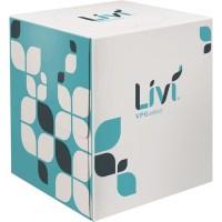 Livi VPG Facial Tissues - 2 Ply - White - Virgin Fiber - Embossed, Absorbent 1bx