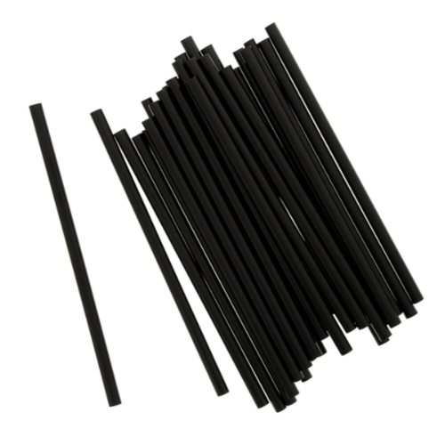 Goldmax 5.75" Jumbo Black Straw Unwrapped 10 / 250