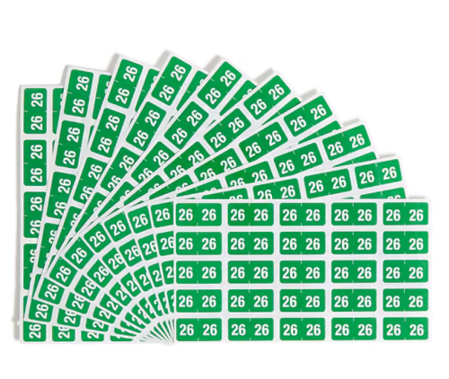 Yearly End Tab File Folder Labels - 2026 - 250/pk