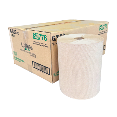 Allied West Kraft Roll Towel , 10" x 800' - Kraft 6/ct