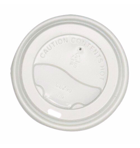Empress Travel Lid PS for Paper Hot Cup 10-24oz White , 90mm 10 / 100 cs