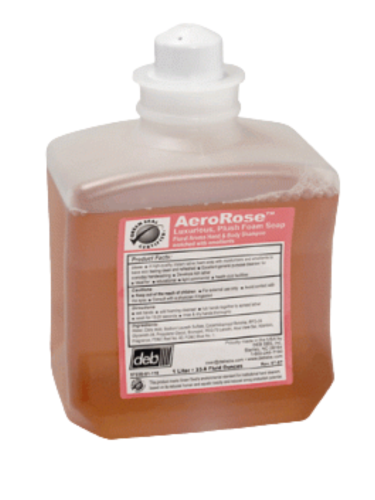 Aero Rose Foaming Hand & Body Soap 1LT Deb