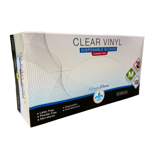 WorkPlace Vinyl Gloves, Powder Free, Medium