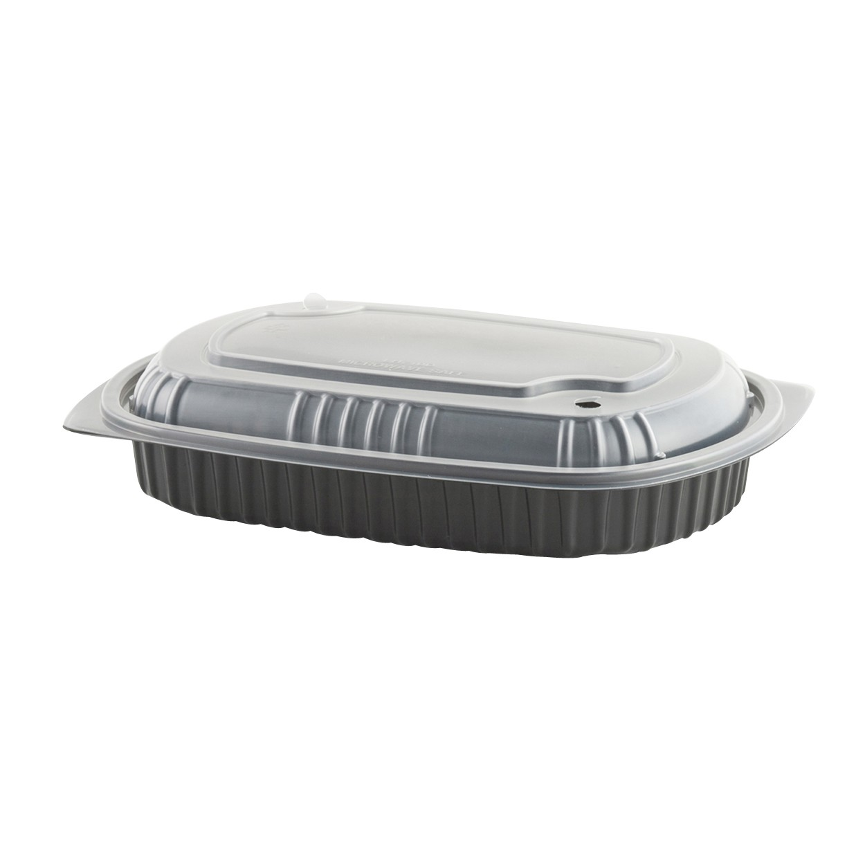 Anchor Packaging Half Slab Rib Container Black Base / Clear Lid 126 / ...