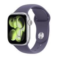 Apple Watch Series 11 46mm Silver Aluminium Case with Purple Sport Band - S/M