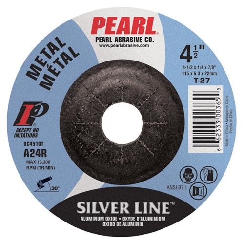7 x 1/4 x 7/8 Silver Line™ AO Depressed Center Wheels, A24S, 10/Box