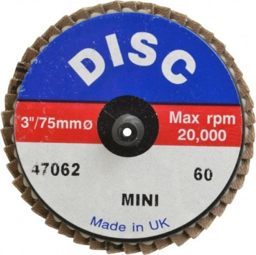 3xNH 60G T27 TR Zirc Mini Flap Disc 20K Rpm (10/box) Use Holder G47994