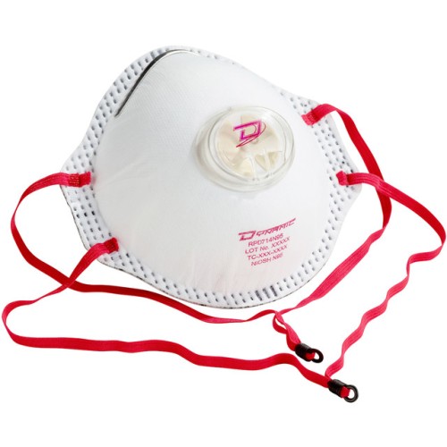 Disposable Masks, N95 Particulate Respirator, Exhale Valve, w/Ajustable Strap, NIOSH Disposable Masks (10/bx 80/cs)