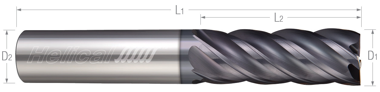 5 Flute, Square - Variable Pitch (Aplus) End Mills for Steels, Tool Steels, & Cast Iron