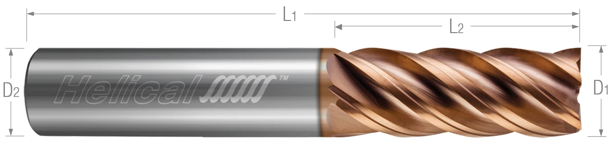 5 Flute - Square - Variable Pitch (Tplus) End Mills for Stainless Steels & High Temp Alloys