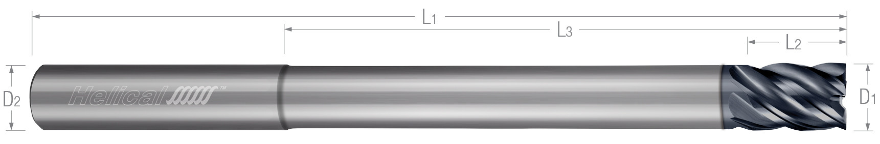 5 Flute, Square - Variable Pitch, Reduced Neck (Aplus) End Mills for Steels, Tool Steels, & Cast Iron