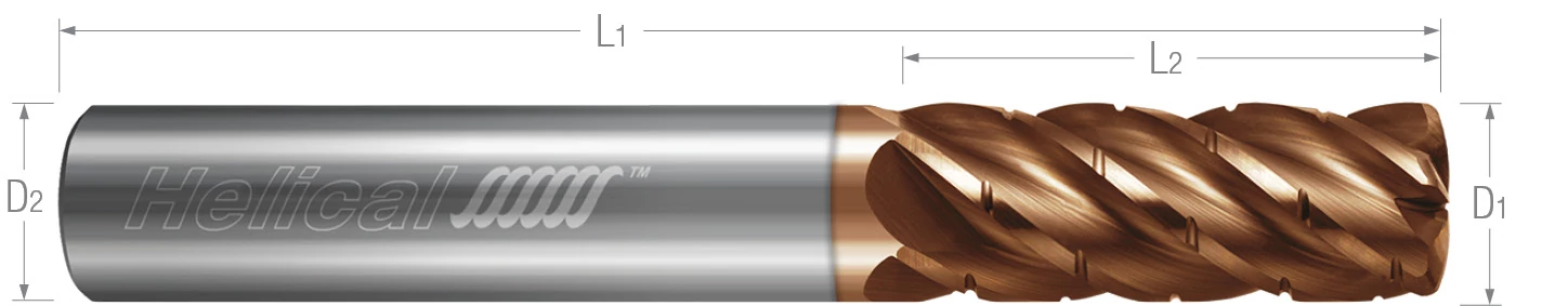 Feed Mills - Combination Feed & HEM - 5 Flute - Chipbreaker Rougher - Variable Pitch High Feed End Mills