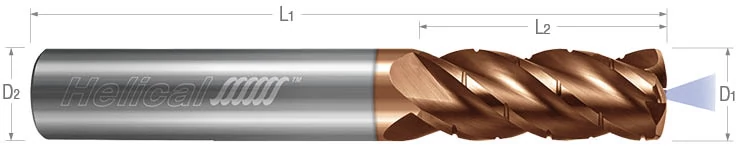 High Feed Mills - Combination Feed & HEM - 4 Flute - Chipbreaker - Variable Pitch - Coolant Through High Feed End Mills