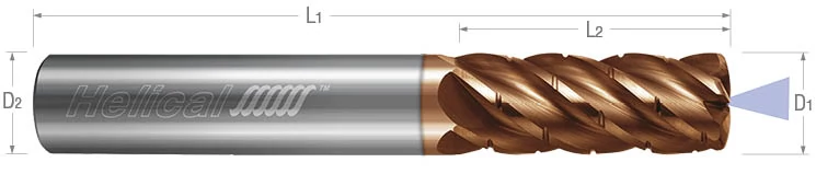 High Feed Mills - Combination Feed & HEM - 5 Flute - Chipbreaker - Variable Pitch - Coolant Through High Feed End Mills