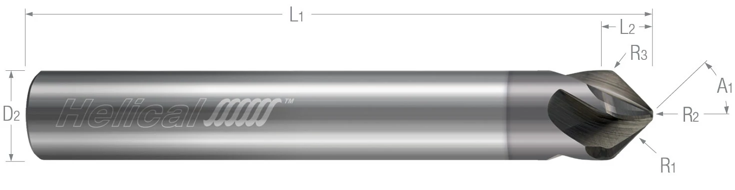 Multi - Axis Finishers - 4 Flute - Taper Form (Nplus) End Mills for Aluminum Alloys & Non-Ferrous Materials