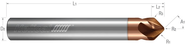 Multi - Axis Finishers - 4 Flute - Taper Form (Tplus) End Mills for Stainless Steels & High Temp Alloys