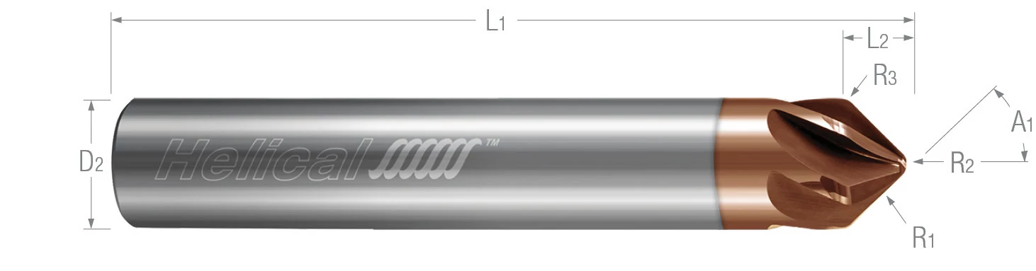 Multi - Axis Finishers - 6 Flute - Taper Form End Mills for Stainless Steels & High Temp Alloys