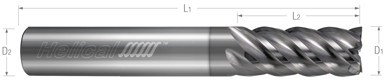 5 Flute - Square - Variable Pitch - For HEM End Mills for Aluminum
