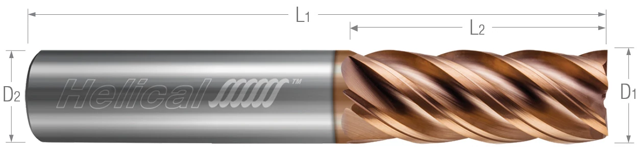 5 Flute - Square - Metric - Variable Pitch End Mills for Stainless & High Temp