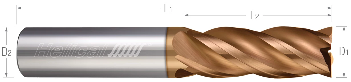 4 Flute - Square - Metric - Variable Pitch End Mills for Stainless & High Temp
