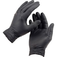 BLACK NITRILE GLOVE X-LARGE 100BX